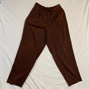 Rapid Transit High Waist Pants Womens 13/14 Brown Pleated Front USA Made